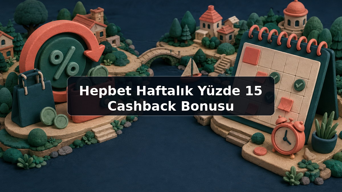 Hepbet Haftalık Yüzde 15 Cashback Bonusu hakkında açıklayıcı görsel